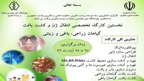 با همکاری ستاد توسعه زیست‌فناوری معاونت علمی؛